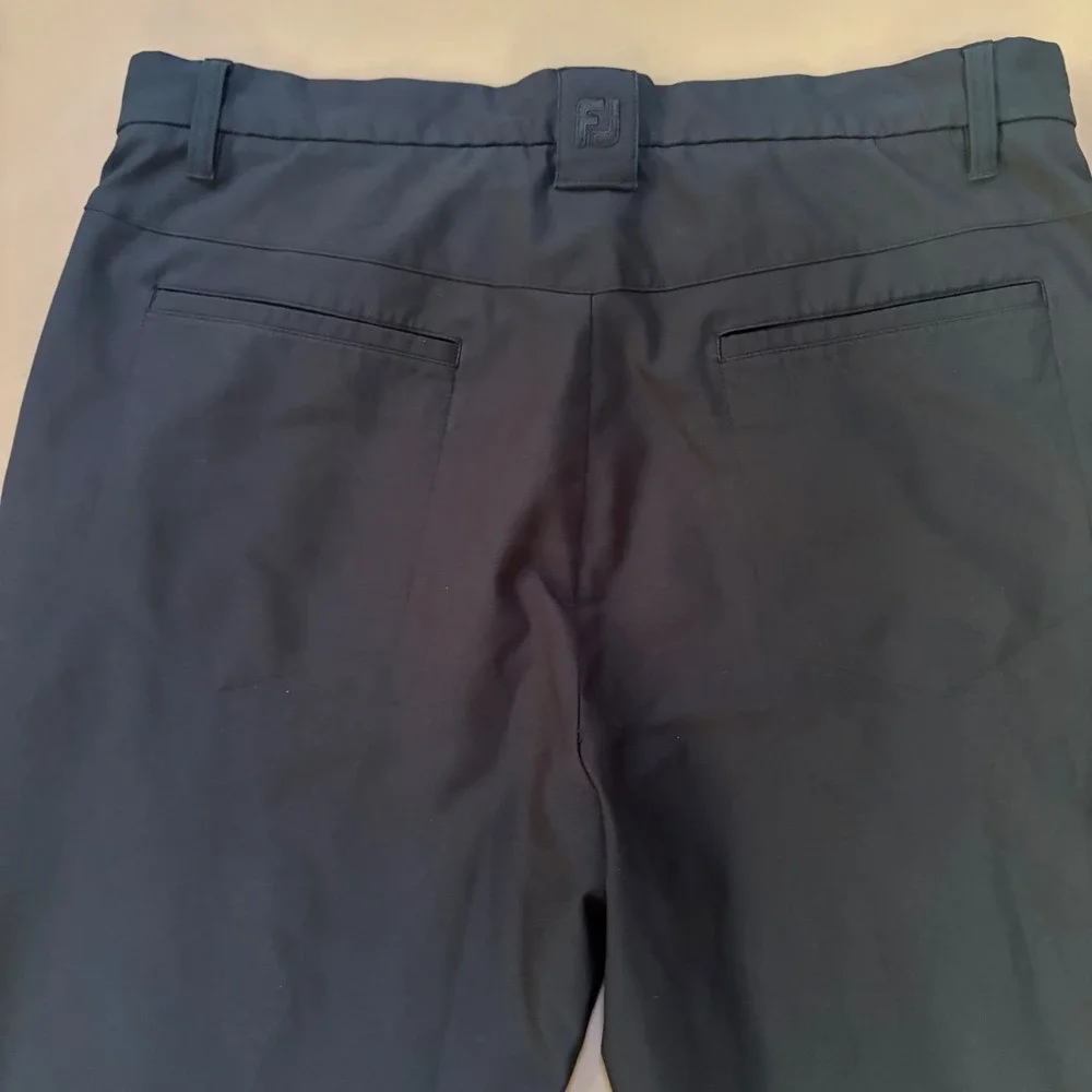 FootJoy Mens Performance Golf Pants Black Stretch Flat Front W36 L30 Athletic